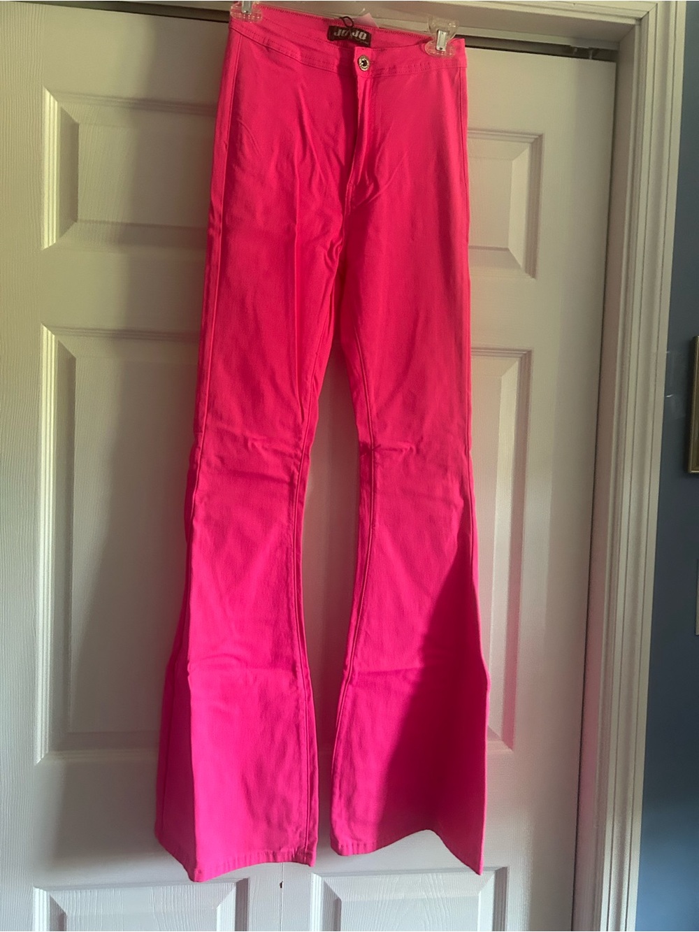 Extremely stretchy-Neon Pink Flare Jeans